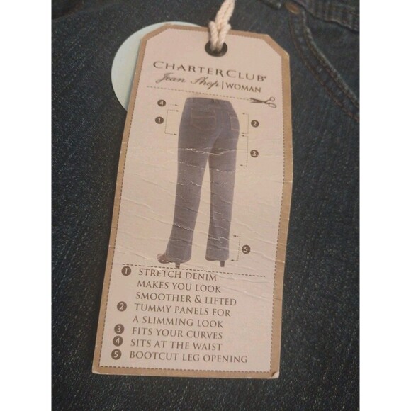 Charter Club Women's Jeans 24W Denim Blue Total Control Curvy Bootcut High Rise - Picture 8 of 9